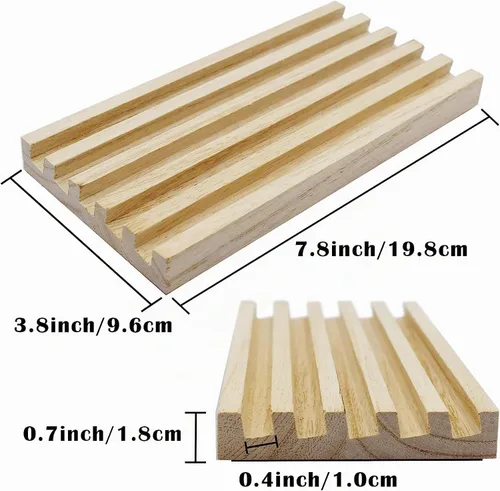 Vista 3 de Yuanhe Domino - Juego de 4 soportes de madera para azulejos mexicanos de tren rummy