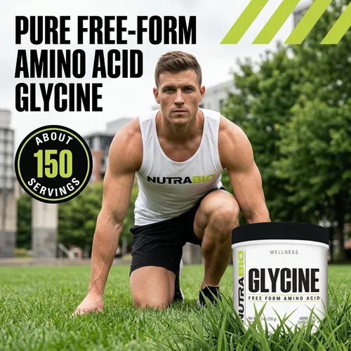 Vista 7 de NutraBio Polvo de glicina - Suplemento de glicina - Suplemento de aminoácidos de forma libre - 1000 mg porción - 5.29 oz, 150 porciones