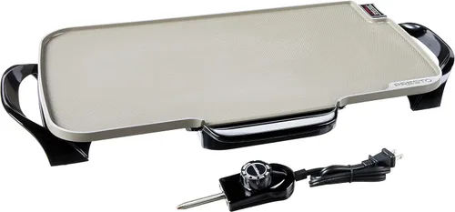 Vista 9 de Presto 07061 - Plancha eléctrica de 22 pulgadas con asas extraíbles, tamaño extragrande, cerámica antiadherente, sin PFAS, temperatura ajustable