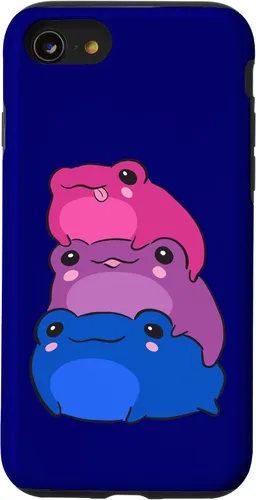 Vista 18 de Funda estética para iPhone 12/12 Pro Bisexual Flag Color Frogs Sutil Bi Pride LGBTQ