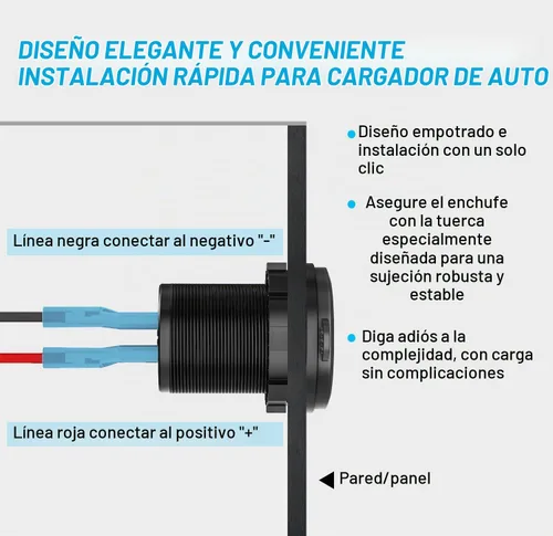 Vista 6 de Nilight 2 Pack PD Type C y QC 3.0 Panel de toma rápida USB con interruptor táctil LED ON Off, kit de cable fundido para coches, camiones