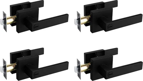 Vista 18 de NEWBANG Manija de palanca de puerta sólida con acabado negro mate