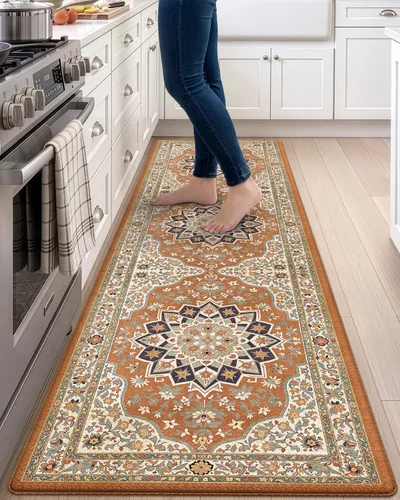 Vista 51 de DEXI Alfombrillas de cocina acolchadas antifatiga, 24 x 87 pulgadas, color Beige claro