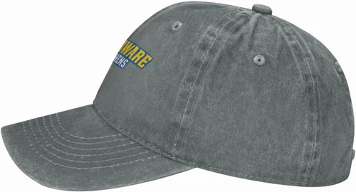 Vista 3 de Lujzwop Gorra de béisbol ajustable con logotipo de la Universidad de Delaware, gorra de vaquero de algodón, a la moda para hombre y mujer