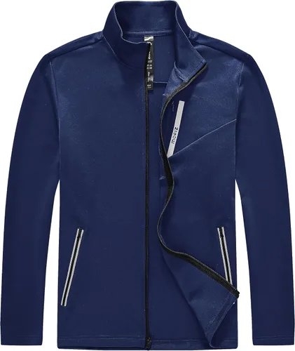 Vista 2 de MoFiz Chándal deportivo para hombre, sudadera deportiva cómoda, pantalones deportivos casuales, chaqueta con cremallera completa, 2 piezas