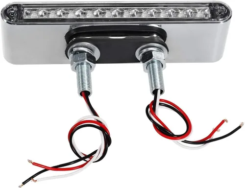 Vista 8 de Partsam Kit de barras de luz LED rojo/ámbar con lente transparente de doble cara para camión semi remolque