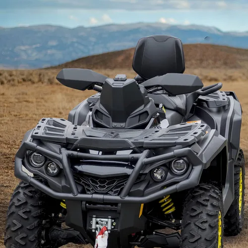 Vista 6 de SAUTVS Protector de manos negro deflector de viento para Can Am Outlander, kit de deflector de aire de plástico para accesorios Can-Am Outlander MAX