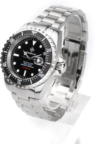 Vista 2 de ENRIVA - Reloj automático de buceo profesional para hombre, para buceo, con bisel de cerámica, con viento automático, para hombre