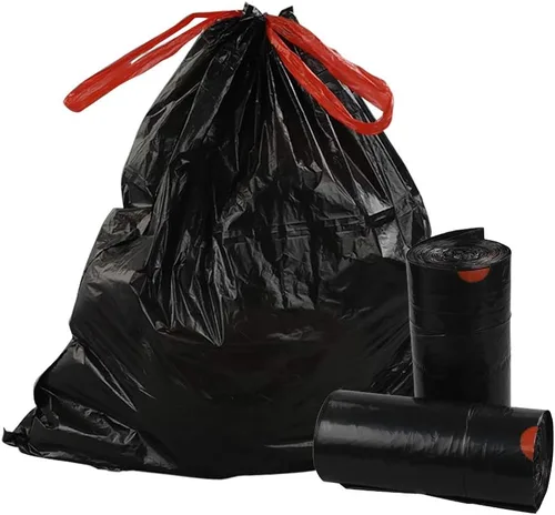 Vista 6 de Teyyvn Bolsa de basura con cordón de cocina de 13 galones, color negro, 220