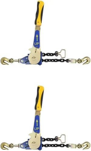 Vista 13 de Mytee Products Tensor de Cadena con Trinquete Fácil de 1/4" - 5/16" con Ganchos de Agarre y 2500 lbs WLL - Tensor de Carga con Trinquete de Amarre