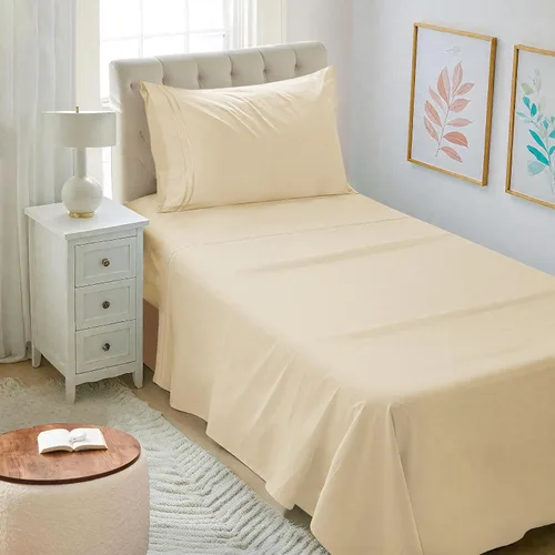 Vista 84 de Mejoroom Juego de sábanas tamaño individual – Sábanas individuales de Hotel Collection – Sábanas y fundas de almohada con sábana bajera de bolsillo