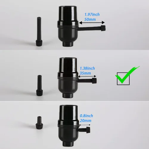 Vista 5 de Venforze 4 paquetes de reemplazo estándar de interruptor de lámpara, reemplazo de perillas de interruptor de encendido/apagado de la lámpara de luz