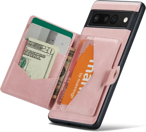 Vista 14 de Funda para Google Pixel 6 Pro, cartera magnética desmontable con ranura para efectivo, soporte de carga inalámbrica, función atril compatible
