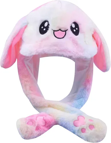 Vista 12 de CICITOYWO Sombrero de Animal de Peluche Divertido con Orejas en Movimiento, Gorra Saltarina Linda, Unisex, Regalo para Niños y Adultos, Fiesta