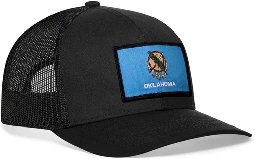 Vista 35 de HAKA Gorra de béisbol unisex con diseño de bandera del estado Gorra de béisbol de malla de camionero