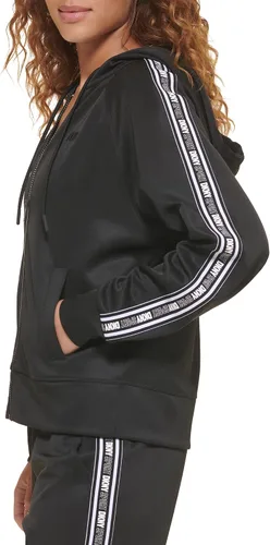 Vista 2 de DKNY Sudadera con capucha y logotipo para mujer