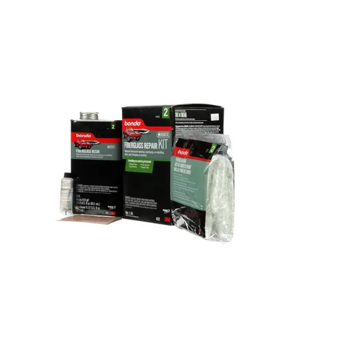 Vista 7 de Kit de resina para reparación de fibra de vidrio de bondo., Negro