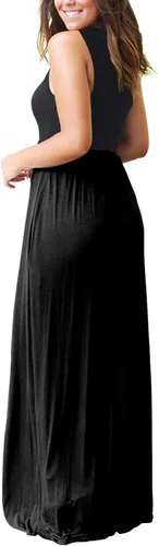 Vista 3 de MOLERANI - Vestidos largos, informales y con bolsillos para mujer, holgados, sencillos