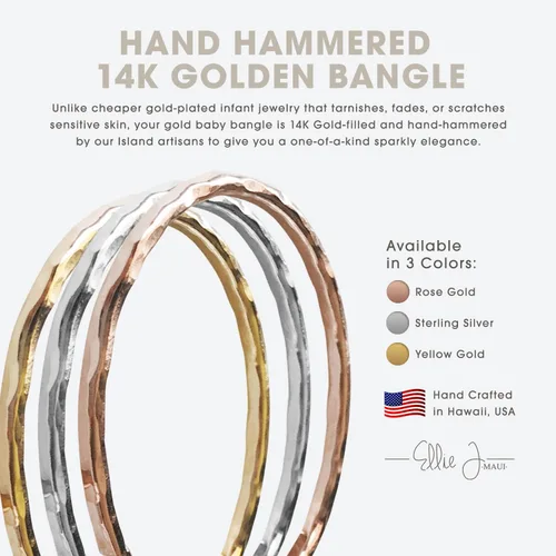 Vista 5 de Ellie J Maui Brazalete para Bebé (Oro Amarillo de 14K Relleno, Oro Rosa Relleno y Plata)