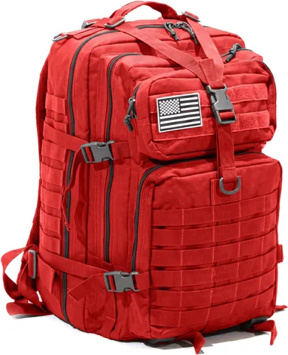 Vista 10 de Mochila táctica expedicionaria 50L - Bolsa Molle grande Negro