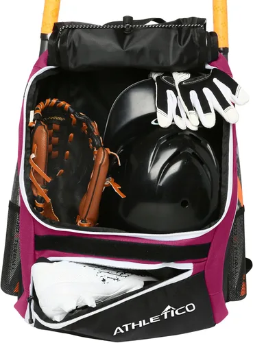 Vista 11 de Athletico - Mochila para bate de béisbol, mochila para equipamiento y accesorios de béisbol, T-Ball y sóftbol para jóvenes y adultos Para guardar