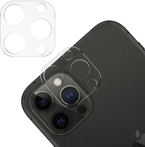 Vista 8 de Walli Protector de lente de cámara para iPhone 12 - Dureza 9H, resistente a los arañazos, vidrio HD ultra transparente, revestimiento oleofóbico e