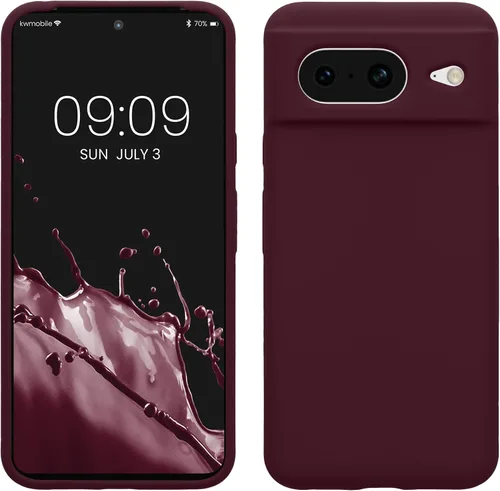 Vista 82 de kwmobile Funda compatible con Google Pixel 7 - Funda de silicona TPU con acabado suave - Piedra antigua