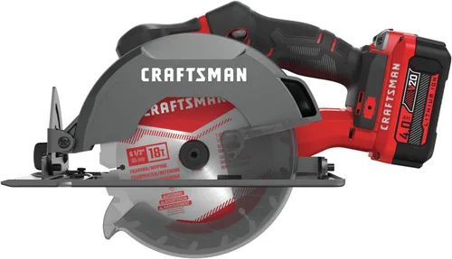 Vista 6 de CRAFTSMAN Kit de sierra circular inalámbrica V20, 6-1/2 pulgadas, batería y cargador incluidos (CMCS500M1)