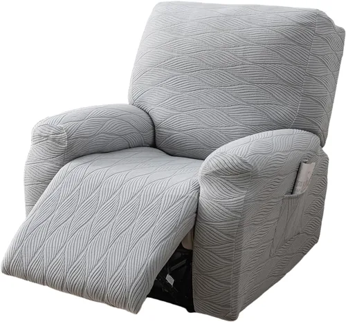 Vista 16 de KRFOONN Fundas elásticas para sillón reclinable con estampado, fundas para sillas reclinables de 4 piezas, fundas para sillón reclinable Lazy Boy