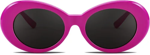 Vista 16 de FEISEDY Gafas de sol blancas ovaladas Clout Goggles para mujeres y hombres, retro, redondas, de moda, con montura, marco de disfraz estilo Clueless