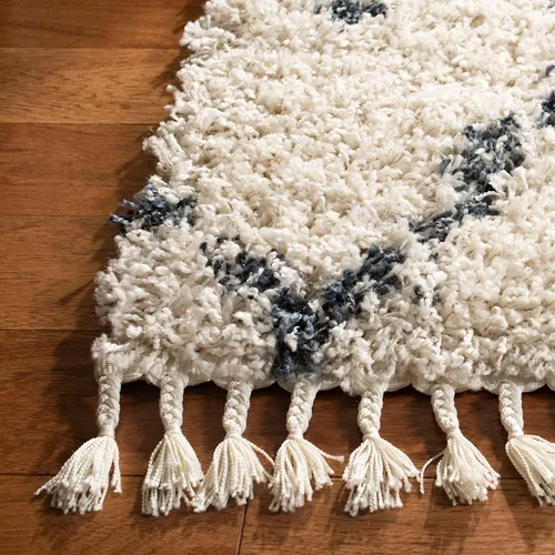 Vista 2 de SAFAVIEH Alfombra de área de 8 x 10 pulgadas, colección Pro Luxe Shag - Grande, borla bohemia marroquí, no desprende pelusa y fácil de limpiar, pelo