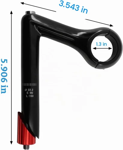 Vista 3 de Aleación de aluminio galvanizado Bicicleta Quill Stem Completo CNC Rectificado Clásico Vintage Bicicleta Vástago 1.252 in