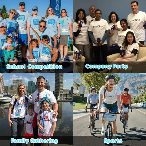 Vista 6 de Camiseta personalizada en la parte delantera y trasera, personalizada, diseña tu propia camiseta, para hombres y mujeres, camisetas con logotipo