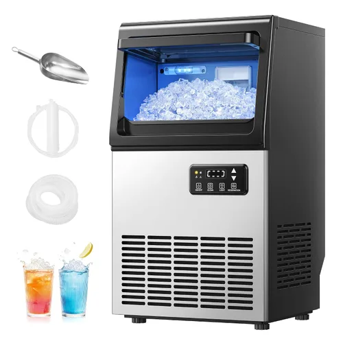 Vista 11 de EUHOMY Under Counter Nugget Ice Maker, 75lbs/24H, Self-Cleaning, Silver