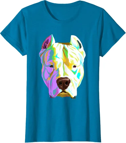Vista 109 de Colorida camiseta Dogo Argentino, Negro, S