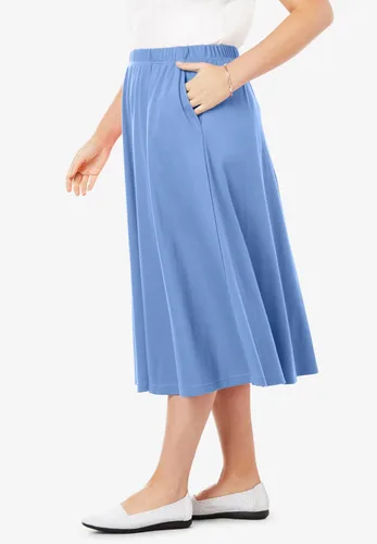 Vista 4 de 7-Day Knit A-Line falda tamaño grande para mujer