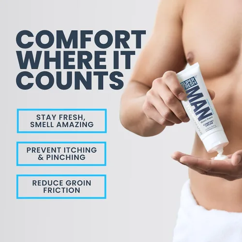 Vista 4 de Super Fresh Desodorante de bola para hombres – Protección en polvo Previene partes adhesivas y olores del hombre Sin talco, sin parabenos, sin