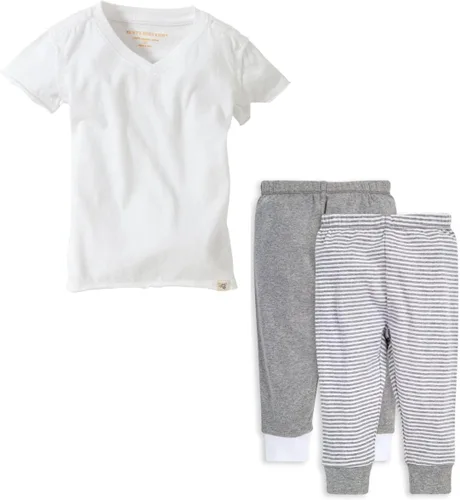 Vista 25 de Burt's Bees Baby conjunto de camisa y pantalón para bebé niño, conjunto de camiseta de manga larga y pantalón, 100% algodón orgánico Lavado de ácido