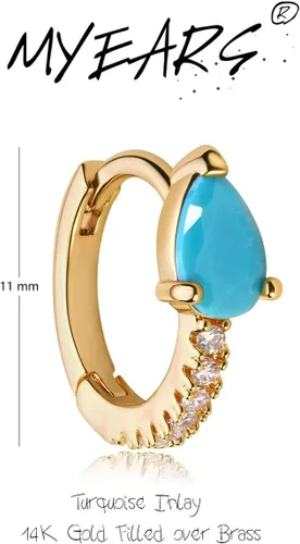 Vista 5 de MYEARS Women Huggie Earrings Gold Hoop 14K Gold Filled Small Simple Hypoallergenic Everyday Jewelry
