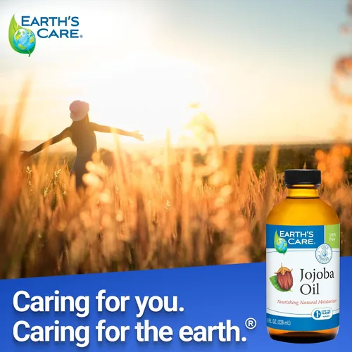 Vista 8 de Earth's Care Aceite de jojoba 100% puro para cabello, piel y uñas, prensado en frío, hidratante natural nutritivo, 8 onzas líquidas