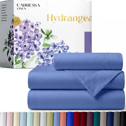 Vista 46 de Carressa Linen - Juego de sábanas 100% algodón de 600 hilos