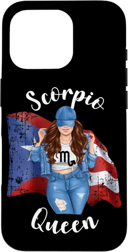 Vista 20 de Funda para iPhone 16 Puertorriqueña Escorpio Reina de Puerto Rico Morena