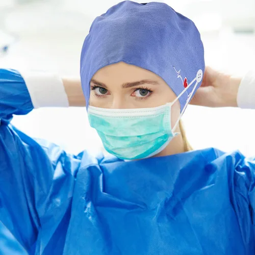 Vista 5 de SATINIOR Gorro de trabajo unisex con botones y banda ajustable para el sudor