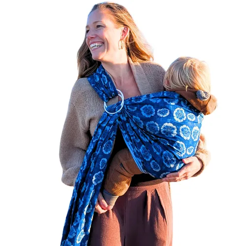 Vista 12 de Portabebés orgánico - Envoltura bohemia de cáñamo y eucalipto para recién nacidos a niños pequeños, no tóxico, certificado ASTM, ergonómico, caja