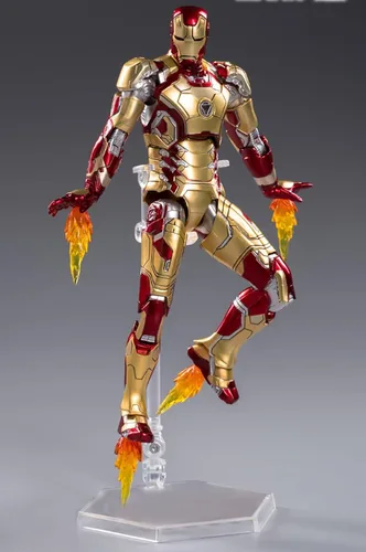 Vista 2 de Figura de acción Ironman Mark 42 de 7 pulgadas, (escala 1/10), exquisita pintura, 20 articulaciones, juguete movible con muchos accesorios
