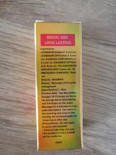 Vista 3 de Aceite esencial de masaje para hombres para sexo -Mejora sexual Crema de erección Aceite de crecimiento del pene más largo más grueso Energía Masaje