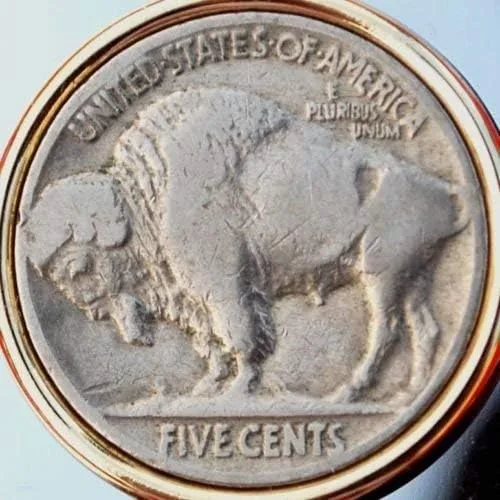 Vista 3 de US 191338 Indian Head Buffalo Nickel 5 Cent Coin Two Toned Money Clip New