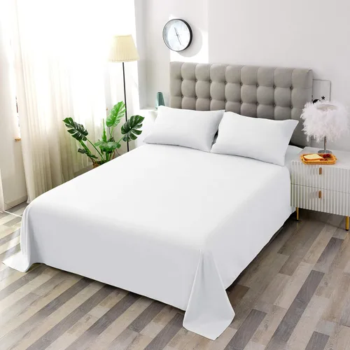 Vista 13 de Soft Aqua - Sábana encimera de tamaño individual 100% algodón satinado, 600 hilos, calidad de cama, sábana encimera, fresca y lisa, solo una sábana
