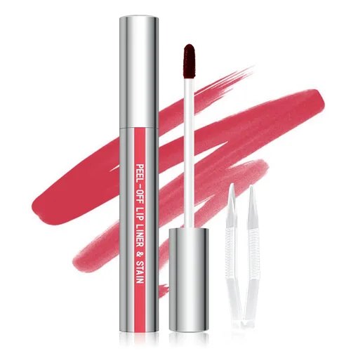 Vista 13 de Cilrofelr Delineador de Labios Despegable, Delineador de Labios Tatuaje de Larga Duración con Pinzas, Tinte de Labios Despegable con Acabado Mate
