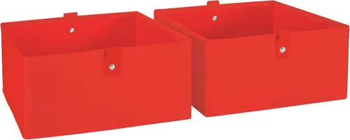 Vista 11 de RiverRidge Set de 2 contenedores de almacenamiento plegables para niños - Organizador de 10.5" con asas - Organizador de armario color oliva